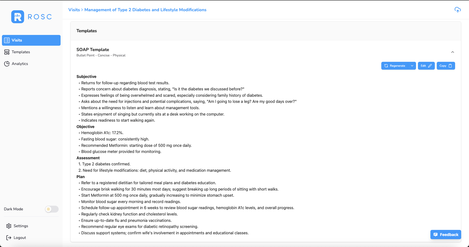 Summarization Detail View